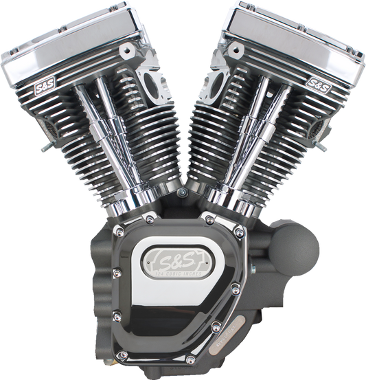 S&S CYCLE T124 Long Block Engine - Stone Gray - Touring