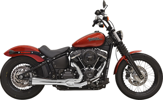 BASSANI XHAUST 2-into-1 Road Rage III Exhaust System - 49-State - Chrome - '18'-23 SOFTAIL