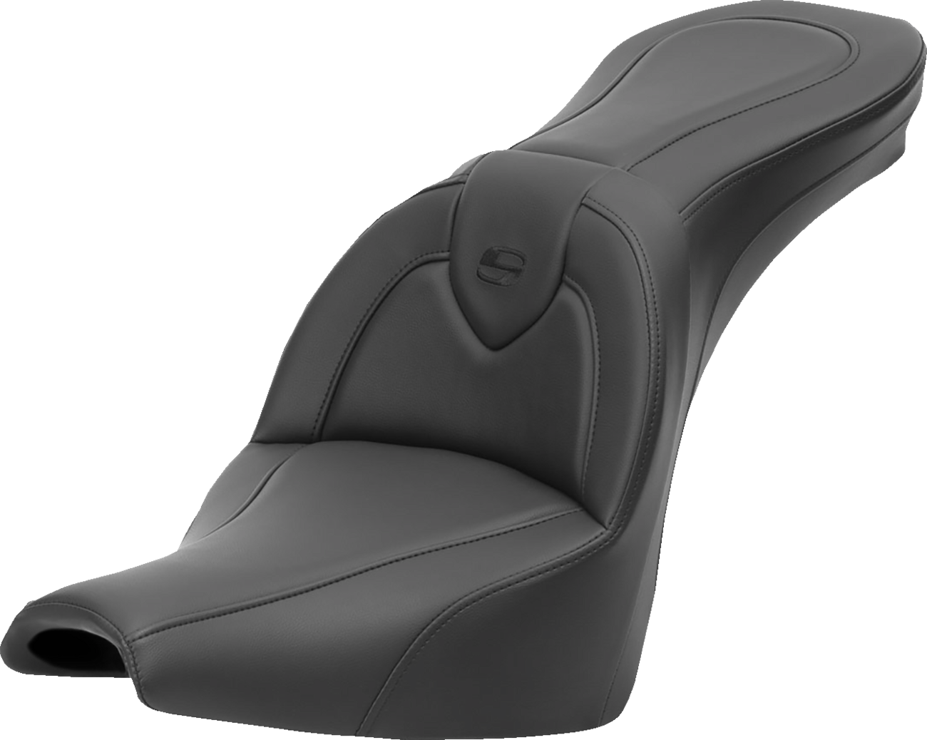 SADDLEMEN Roadsofa™ Seat - without Backrest - Black/Black Stitching - Softail '18-'24