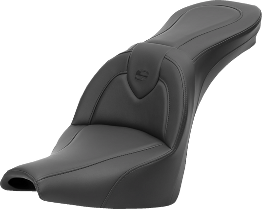 SADDLEMEN Roadsofa™ Seat - without Backrest - Black/Black Stitching - Softail '18-'24