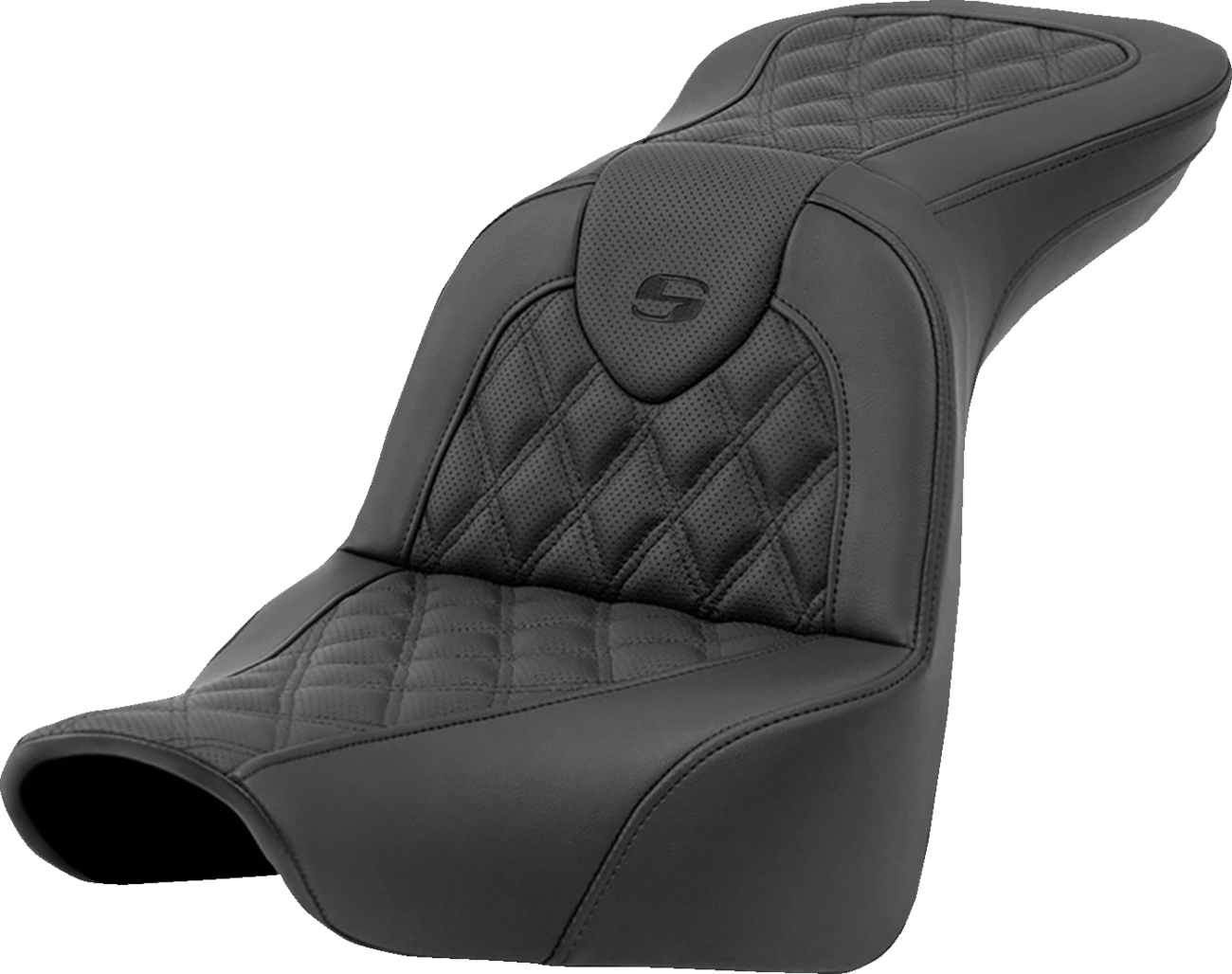 SADDLEMEN Roadsofa™ Seat - Lattice Stitch - without Backrest - Softail '18-'23