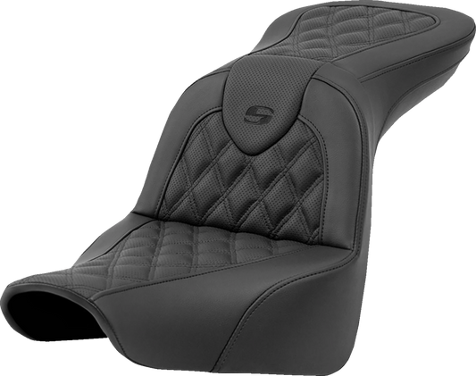 SADDLEMEN Roadsofa™ Seat - Lattice Stitch - without Backrest - Softail '18-'23