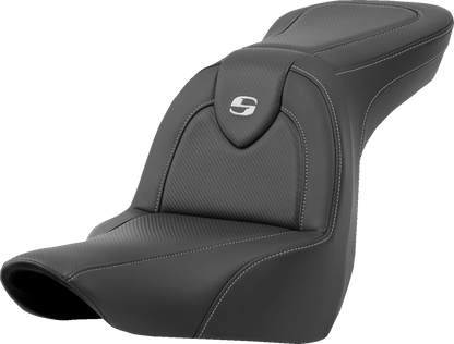 SADDLEMEN Roadsofa™ Carbon Fiber Seat - Carbon Fiber - without Backrest - Softail '18-'23