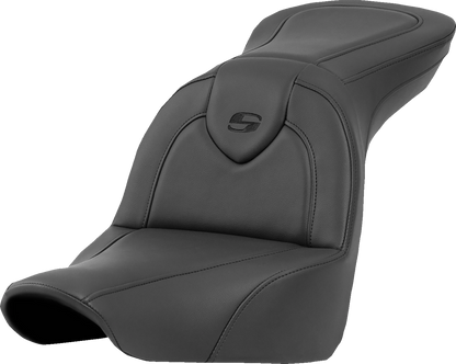 SADDLEMEN Roadsofa™ Seat - without Backrest - Black/Black Stitching - Softail '18-'23