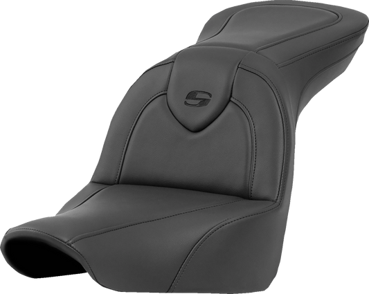 SADDLEMEN Roadsofa™ Seat - without Backrest - Black/Black Stitching - Softail '18-'23