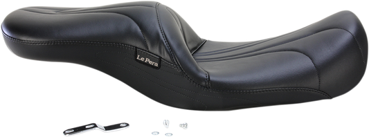 LE PERA Sorrento 2-Up Seat - Stitched - Black - Touring '08-'23