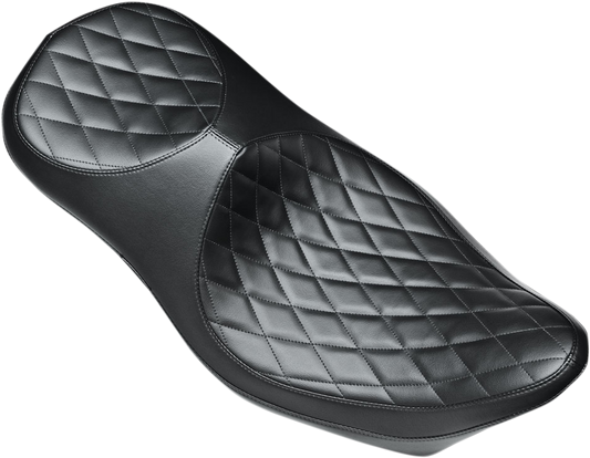 LE PERA Super Villain Seat - Diamond - Black - Touring '08-'23