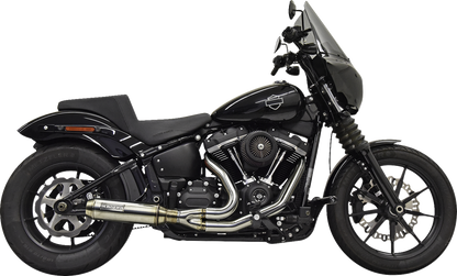BASSANI XHAUST 2-into-1 Exhaust System with Superbike Muffler - Stainless Steel -'18-'24 SOFTAIL