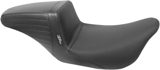 LE PERA Kickflip Daddy Long Legs Seat - Basketweave - Black - Touring '08-'23