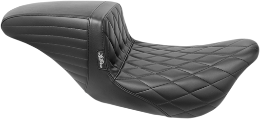 LE PERA Kickflip Daddy Long Legs Seat - Diamond - Black - Touring '08-'23