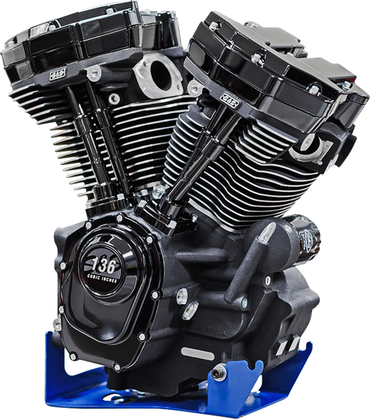 S&S CYCLE MK136 Black Edition Engine - 550G Gear Drive - Oil Cooled - Race Only - M8 Touring