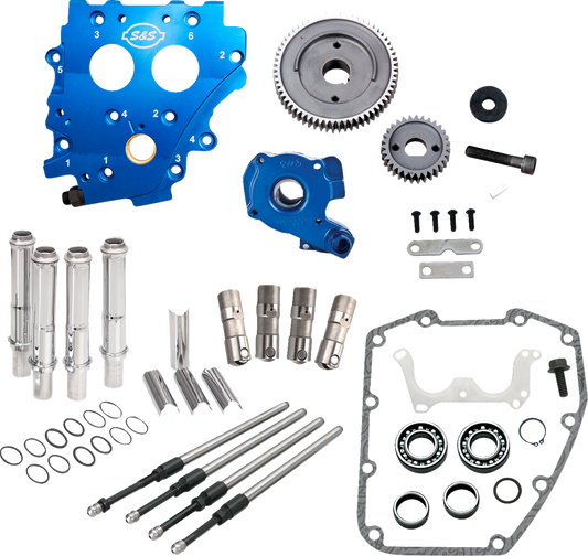 S&S CYCLE Cam Chest Kit without Cams - Gear Drive - Oil Cooled - Chrome Pushrods - Twin Cam