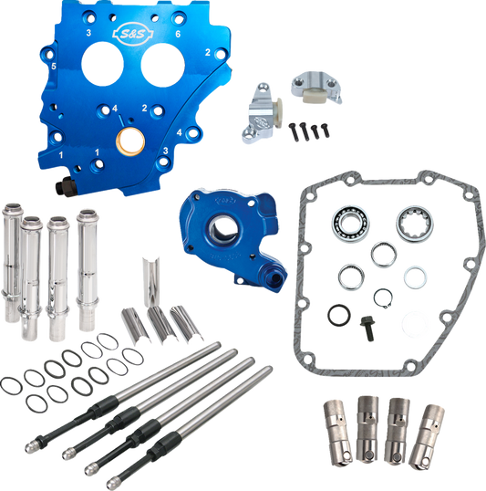 S&S CYCLE Cam Chest Kit without Cams - Chain Drive - Chrome Pushrods - Twin Cam