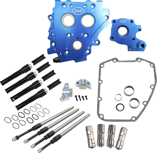 S&S CYCLE Cam Chest Kit without Cams - Chain Drive - Black Pushrods - Twin Cam - for 2006 Dyna®, 2007-up bt
