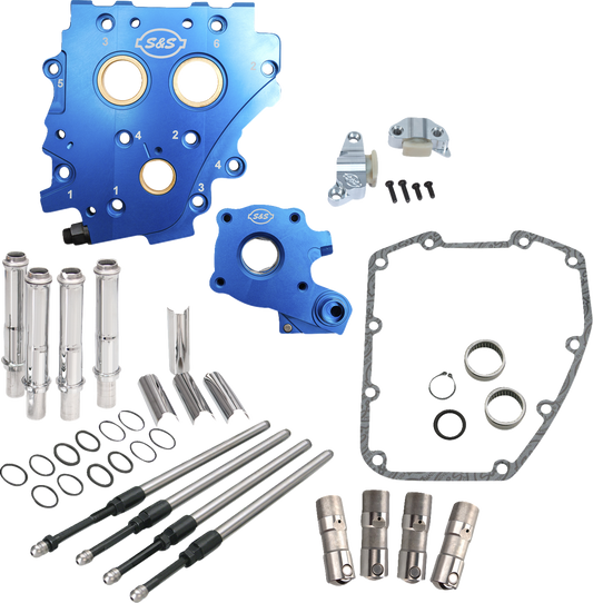 S&S CYCLE Cam Chest Kit without Cams - Chain Drive - Chrome Pushrods - Twin Cam