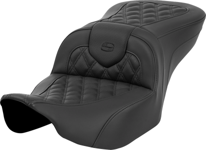 SADDLEMEN Roadsofa™ Seat - without Backrest - Lattice Stitch - Black - Touring '23.5-'25