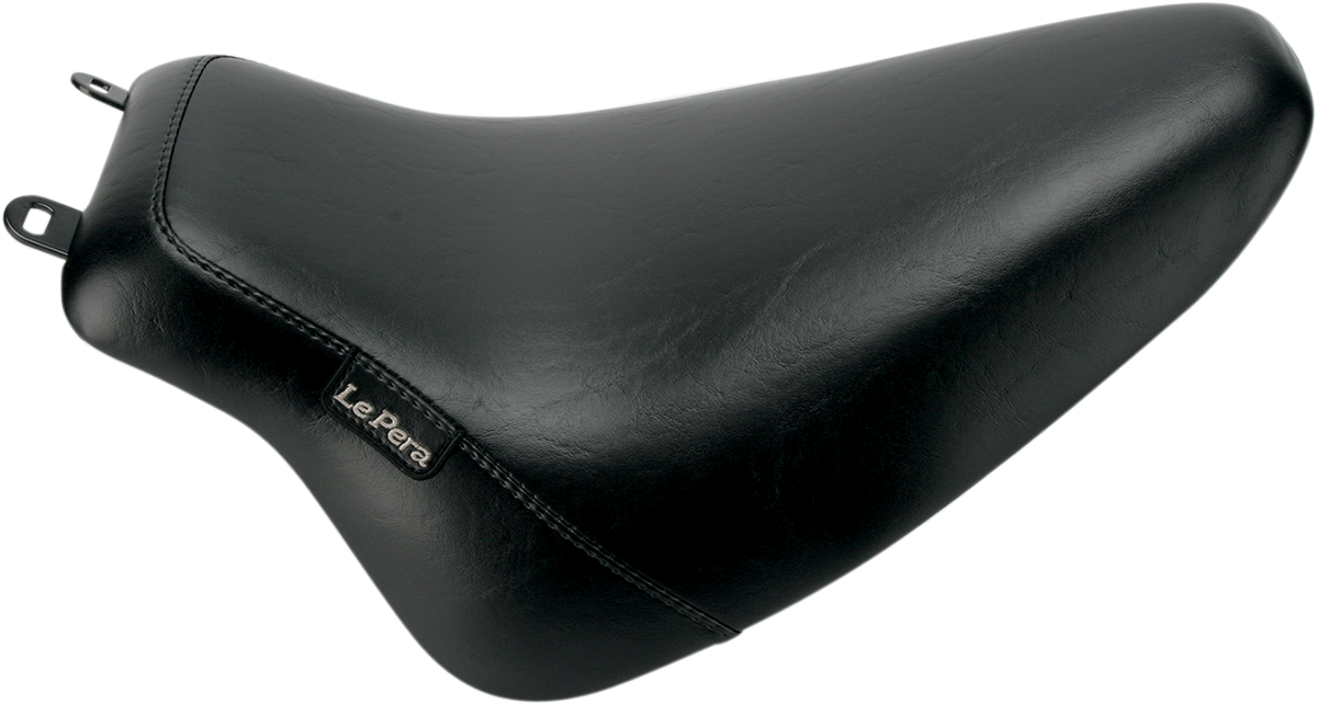 LE PERA Bare Bones Solo Seat - Smooth - Black - Softail '08-'17