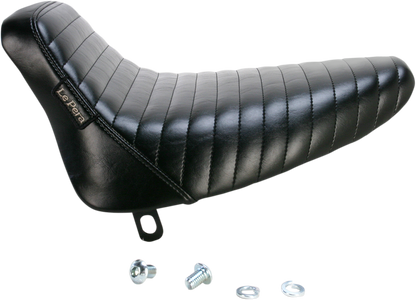 LE PERA Bare Bones Solo Seat - Pleated - Black - Softail '84-'99