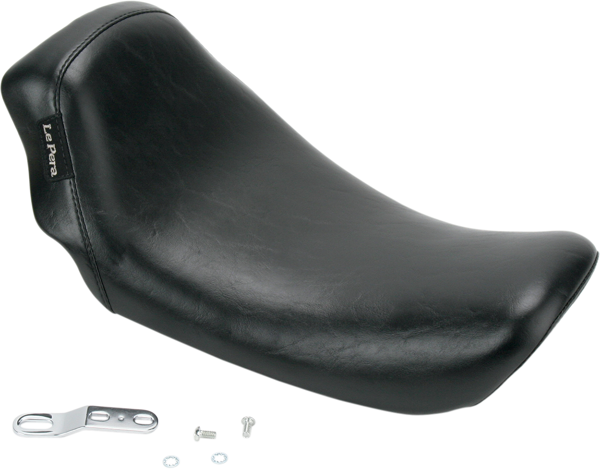 LE PERA Bare Bones Solo Seat - Smooth - Black - Dyna '06-'17