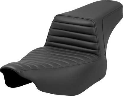 SADDLEMEN Step-Up Seat - Tuck-n'-Roll - Black - Touring '23.5-'25