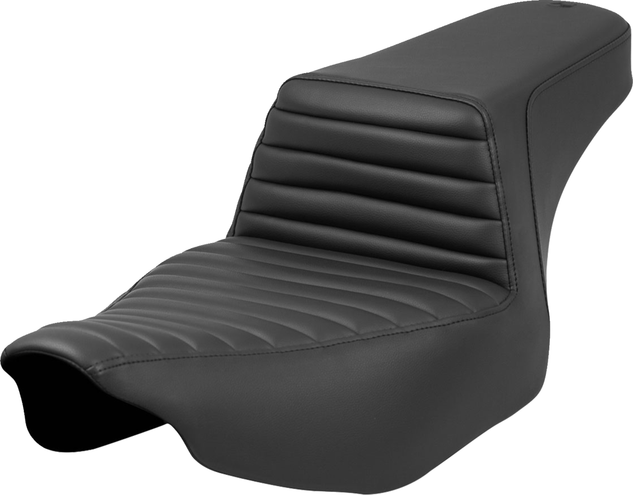 SADDLEMEN Step-Up Seat - Tuck-n'-Roll - Black - Extended Reach - Touring '23.5-'25