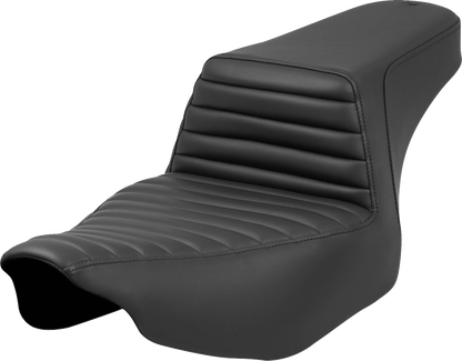 SADDLEMEN Step-Up Seat - Tuck-n'-Roll - Black - Extended Reach - Touring '23.5-'25
