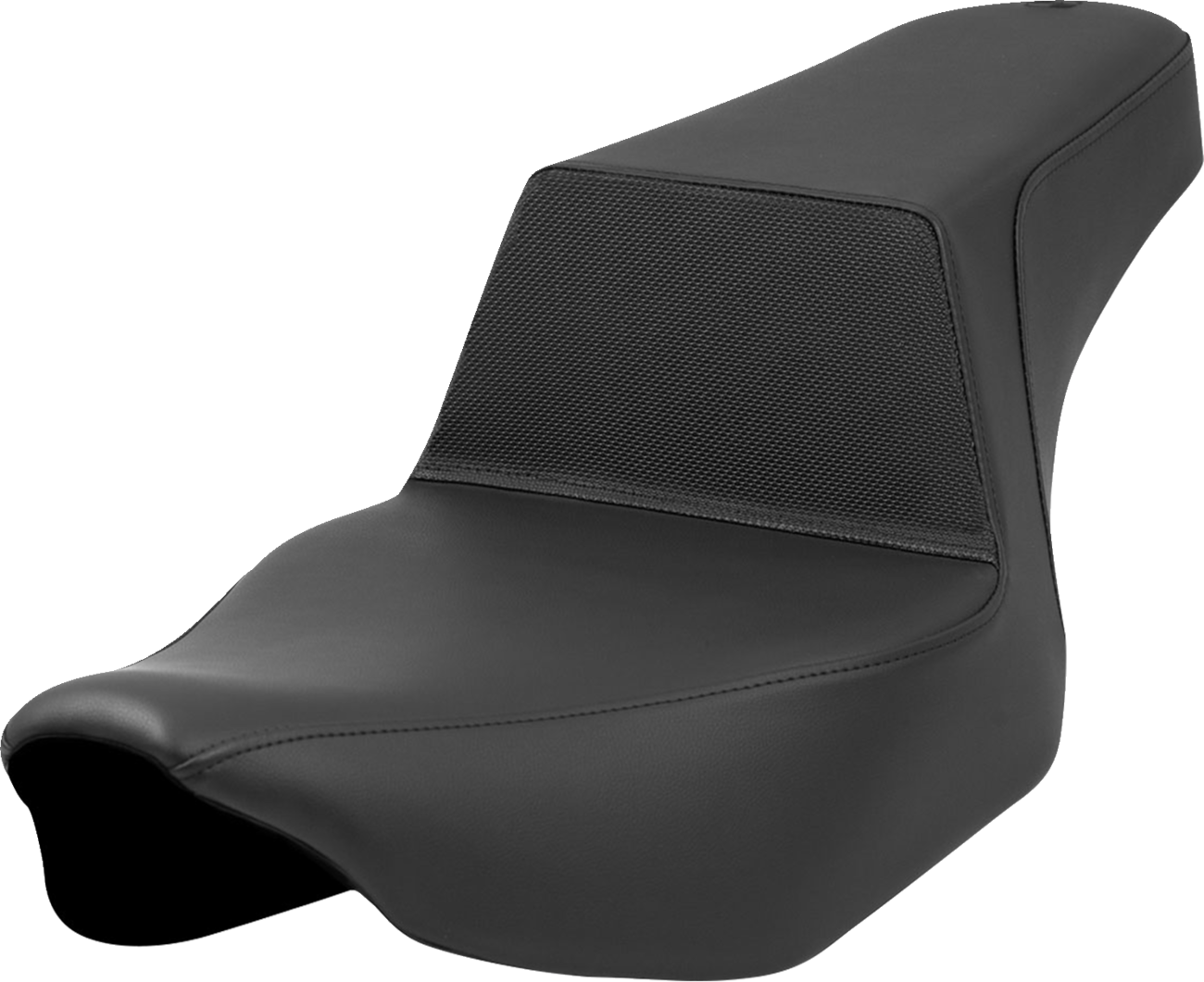 SADDLEMEN Step-Up Seat - Gripper Lumbar - Black - Extended Reach - Touring '23.5-'25