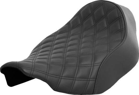 SADDLEMEN Renegade Solo Seat - Lattice Stitched - Black - Touring '23.5-'25