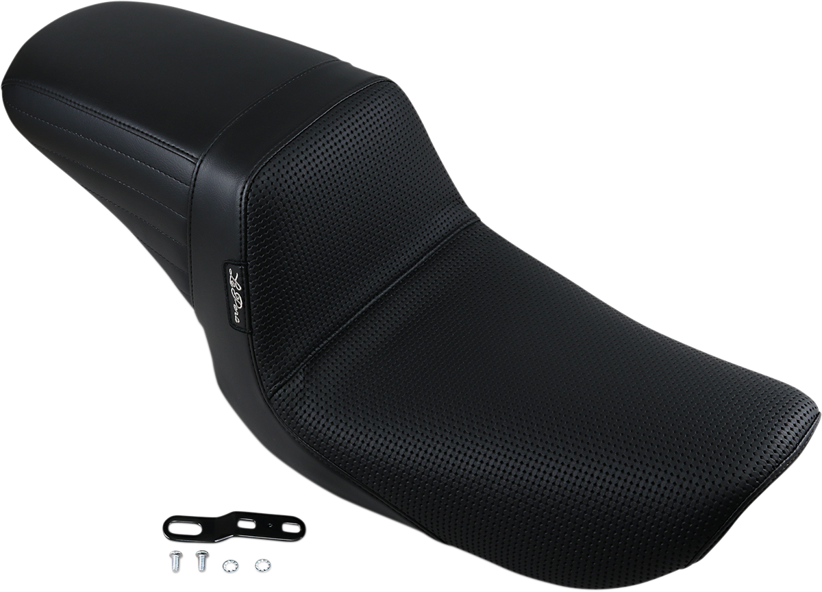 LE PERA Kickflip Seat - Basketweave - Black - Dyna '96-'03