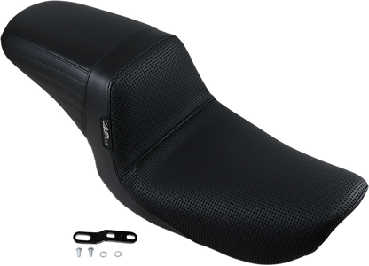 LE PERA Kickflip Seat - Basketweave - Black - Dyna '96-'03