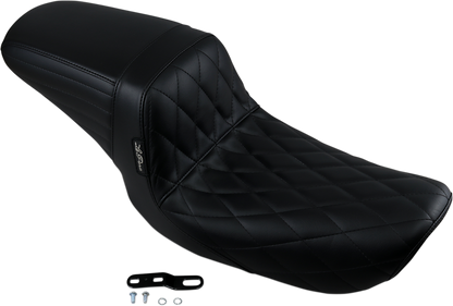 LE PERA Kickflip Seat - Diamond - Black - Dyna '99-'03