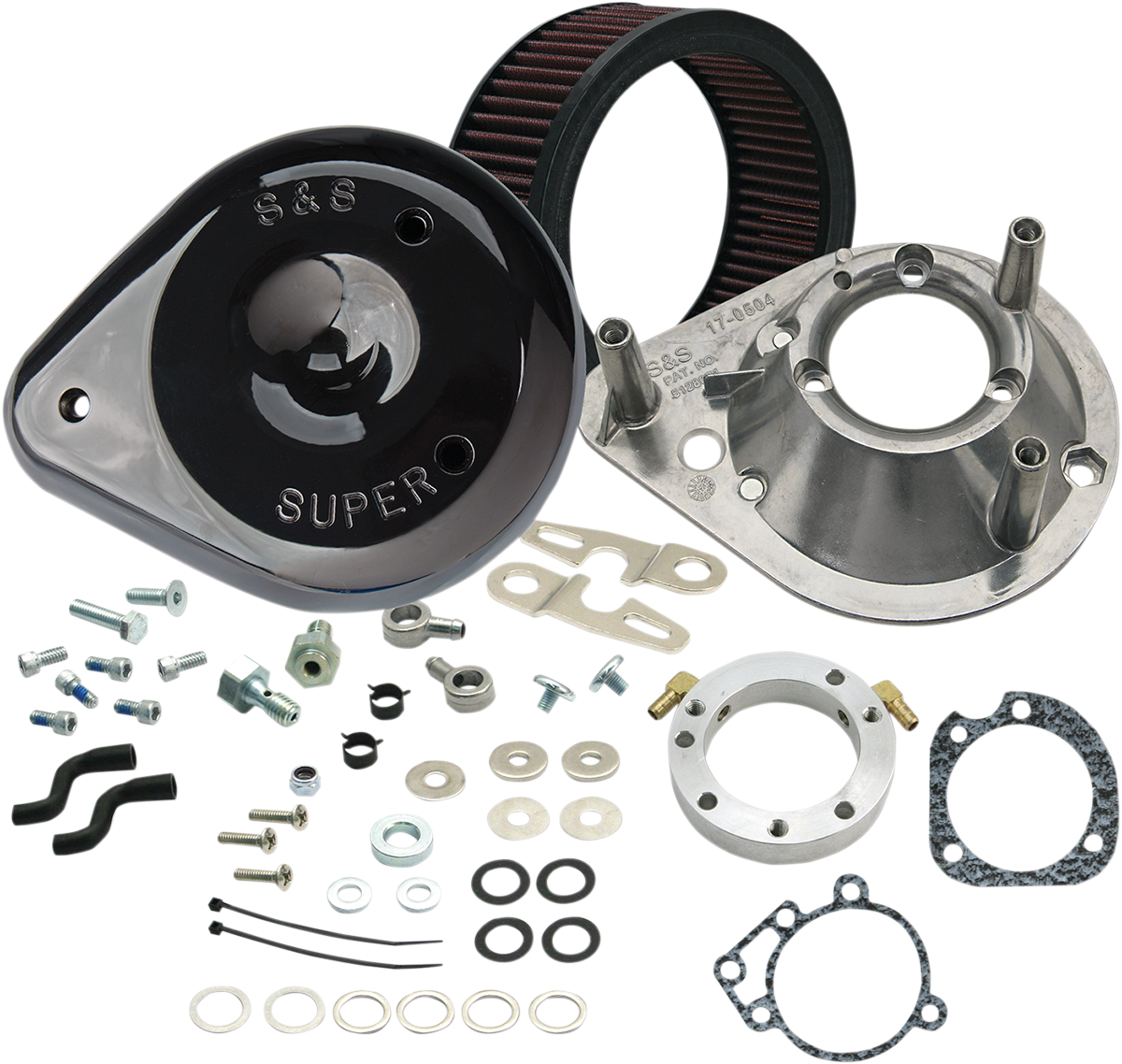 S&S CYCLE Teardrop Air Cleaner Kit - Gloss Black