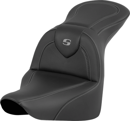 SADDLEMEN RoadSofa™ Seat - Carbon Fiber - without Driver Backrest - Softail '18-'24