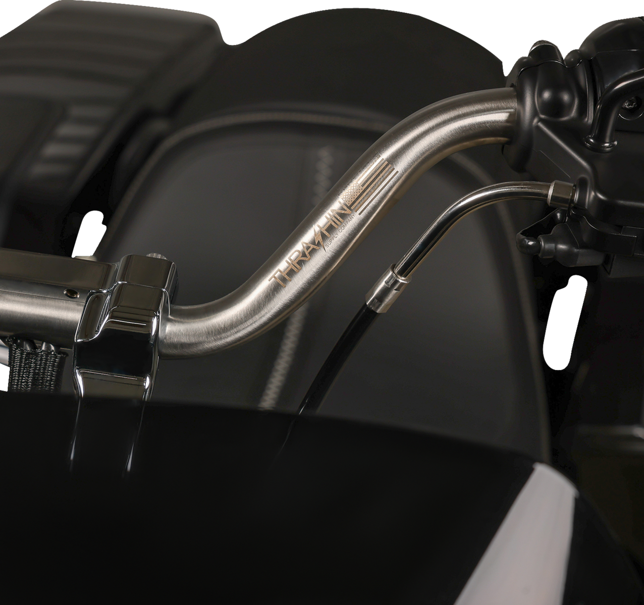 THRASHIN SUPPLY CO. Handlebar - High Bend - Stainless Steel TSC-2715-0