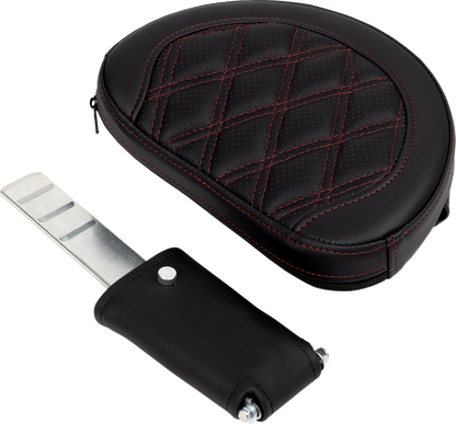 SADDLEMEN Roadsofa™ Seat - with Backrest - Wine Berry Stitch - Touring '08-'24