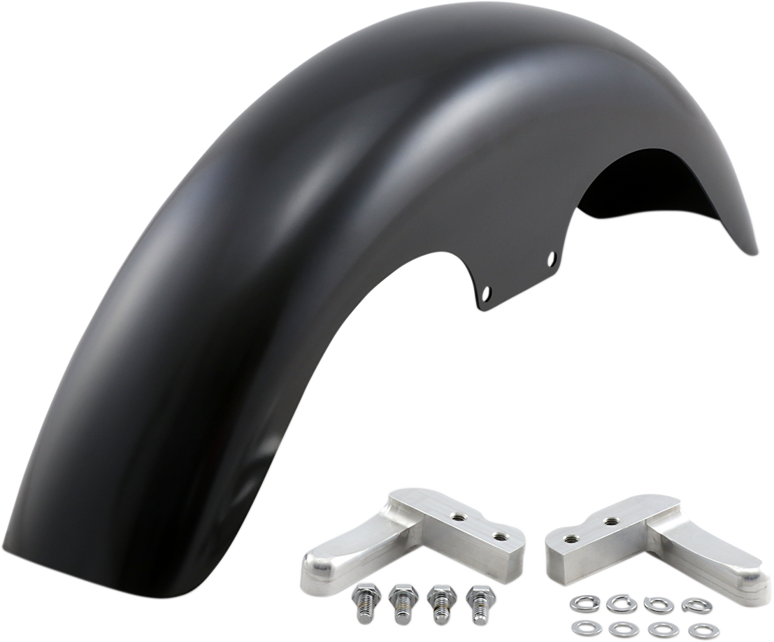 KLOCK WERKS Klub Front Fender Kit - w/ Raw Blocks - Steel - 19"