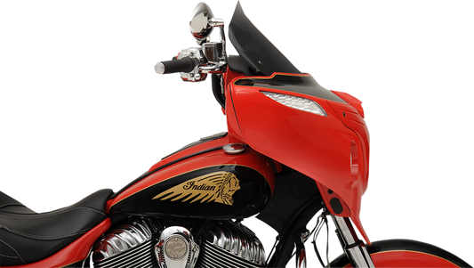 KLOCK WERKS Flare Windshield - 14" - Tall - Dark Smoke - Indian