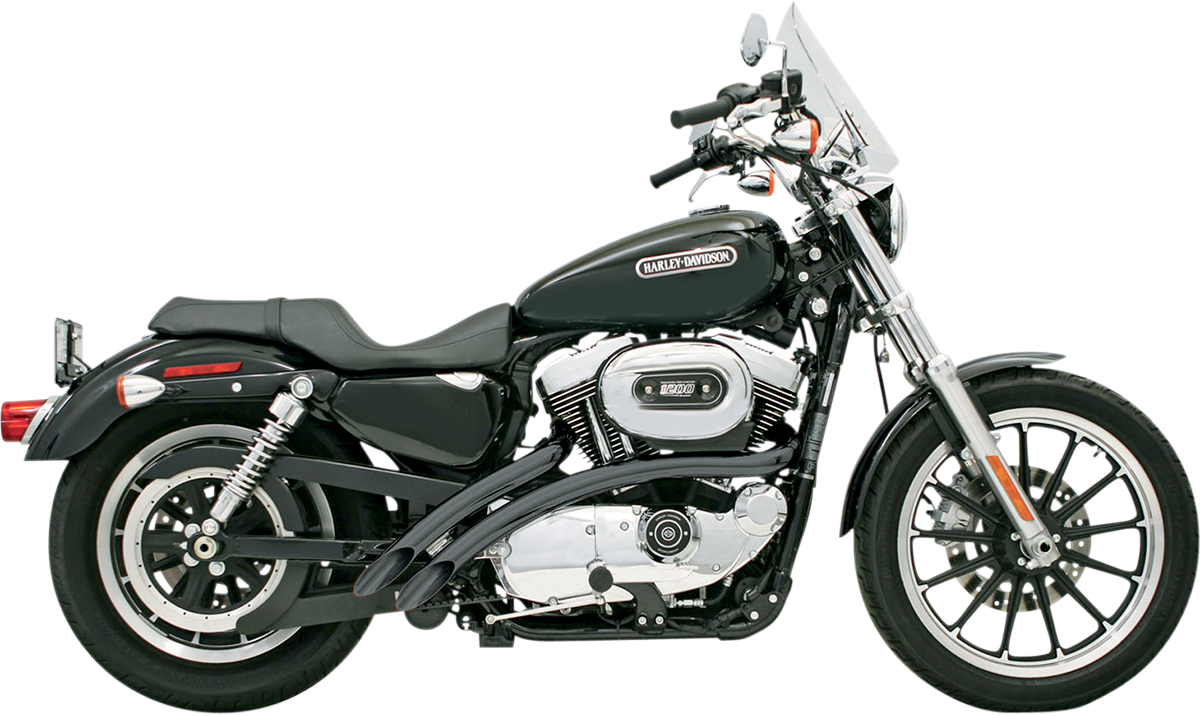 BASSANI XHAUST Radial Sweeper Exhaust - Black - '07-'13 XL