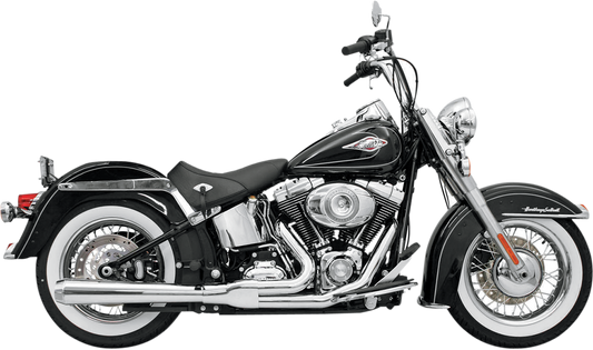 BASSANI XHAUST 2:1 Exhaust - Chrome - Long - '86-'17 SOFTAIL