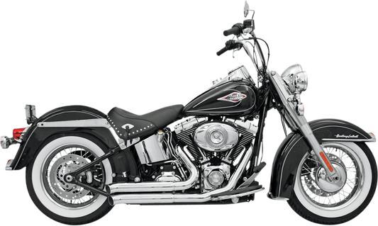 BASSANI XHAUST FireSweep Exhaust - Chrome - Softail