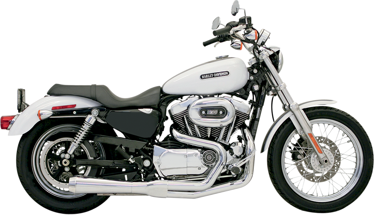BASSANI XHAUST Road Rage Exhaust - Chrome - Short - '04-'13 XL