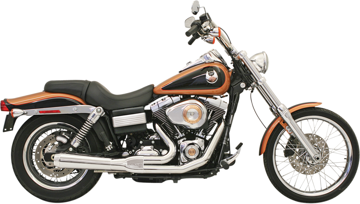 BASSANI XHAUST Road Rage Exhaust - Chrome - Short - '06-'17 FXD