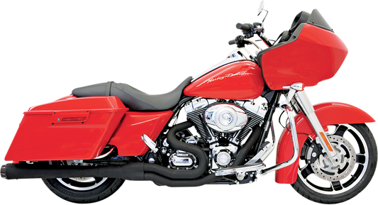 BASSANI XHAUST Megapower 2:1 Exhaust - 1-3/4" to 1-7/8" to 2" - Black - '95-'16 TOURING MODELS