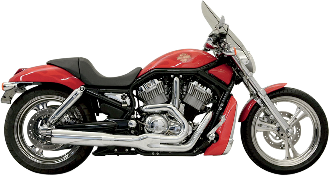 BASSANI XHAUST B1 2:1 Exhaust - Chrome - '02-'05 V-ROD