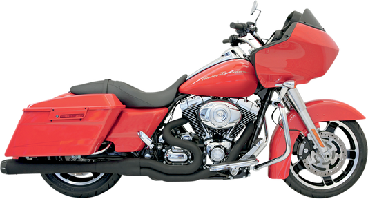 BASSANI XHAUST B4 2:1 Exhaust - Black - Megaphone - 1995-2016 TOURING MODELS