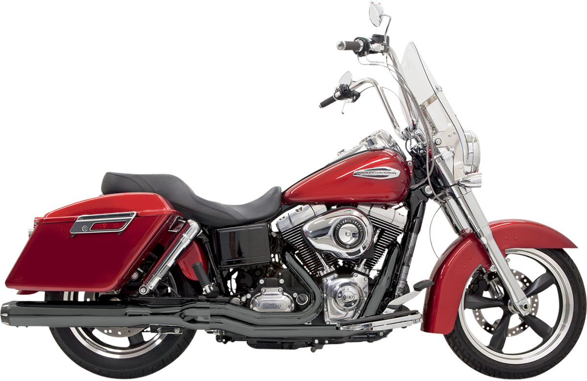 BASSANI XHAUST 2:1 Exhaust - Black - FLD - 2012-2016 DYNA SWITCHBACK