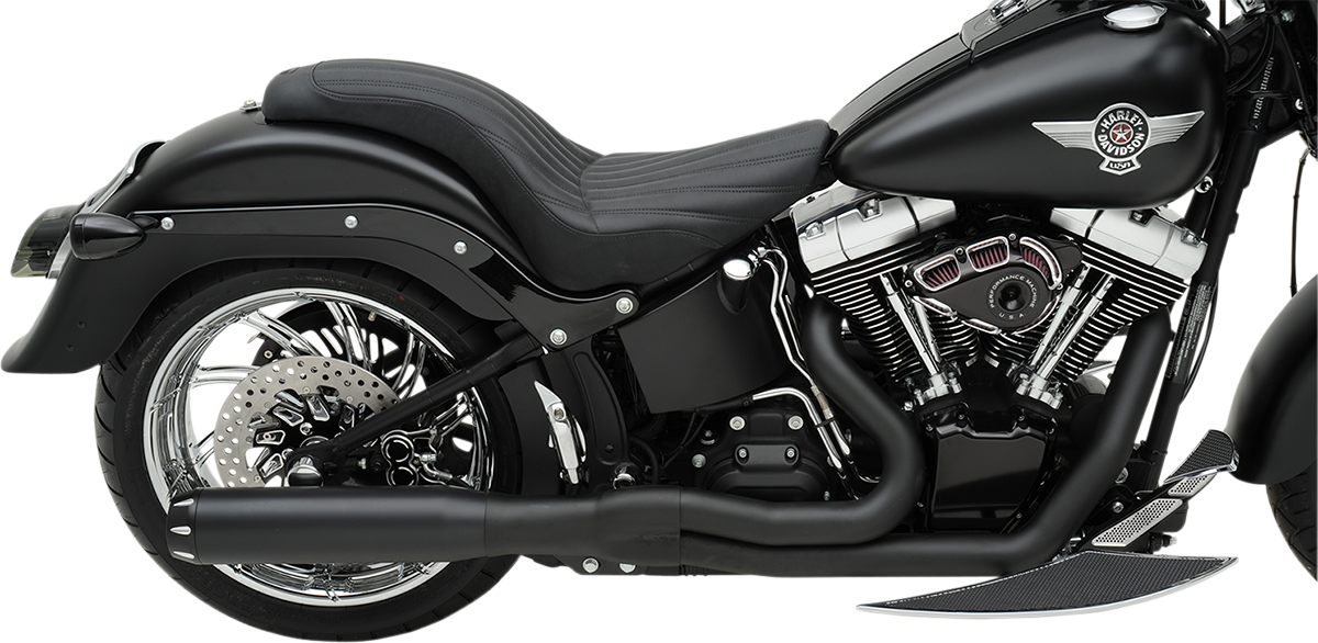 BASSANI XHAUST B1 2:1 Exhaust - Black - '86-'17 SOFTAIL MODELS
