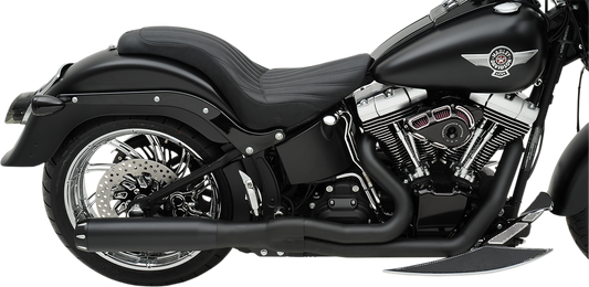 BASSANI XHAUST B1 2:1 Exhaust - Black - '86-'17 SOFTAIL MODELS