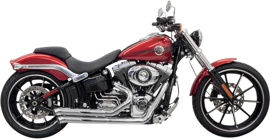 BASSANI XHAUST Pro Street Exhaust - Chrome - 2008 - 2017 SOFTAIL MODELS
