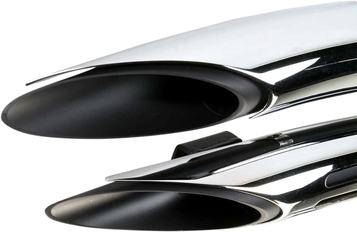 BASSANI XHAUST Sweeper Exhaust - Black/Chrome - 1986-2017 SOFTAIL/DYNA MODELS